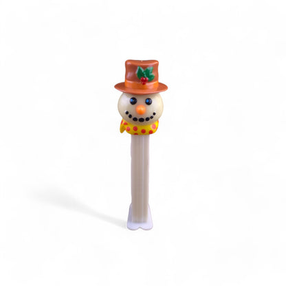 PEZ Christmas Classic Snowman Footed Candy Dispenser 2002 White