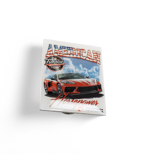 2019 FunFest Corvette American Horsepower Mid America Motor Works Lapel Pin