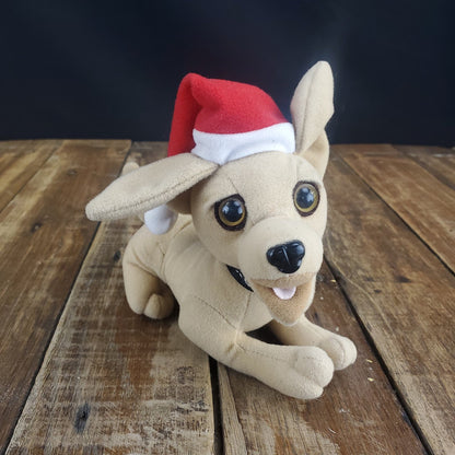 Vintage Taco Bell Chihuahua Dog Plush Christmas Hat "Feliz Navidad Amigos"Tested