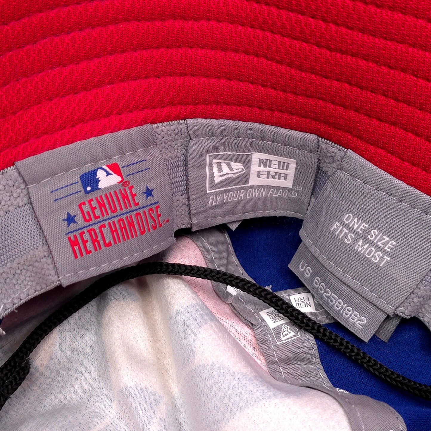 MLB Chicago Cubs Baseball Team Bucket Hat Top Logo New Ero W/ Chin Strap