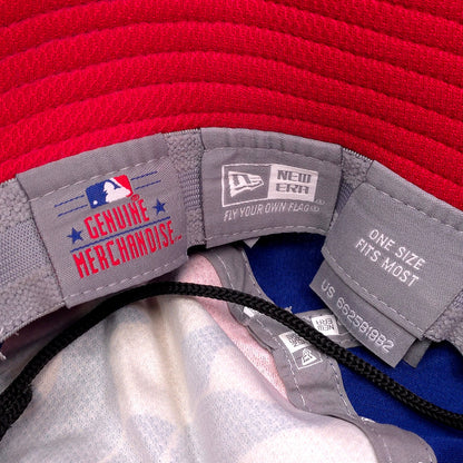 MLB Chicago Cubs Baseball Team Bucket Hat Top Logo New Ero W/ Chin Strap