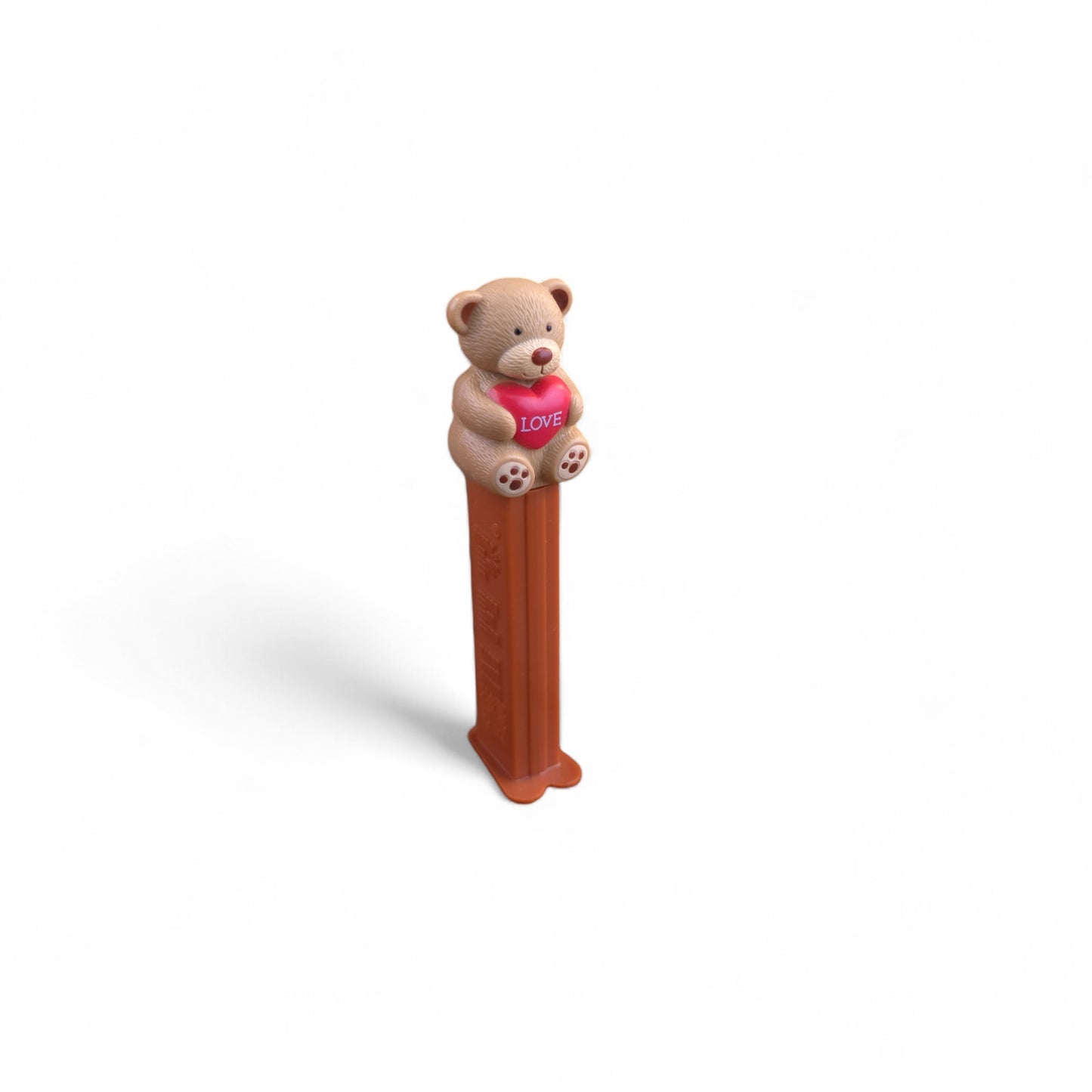 PEZ Valentine Bear Footed Candy Dispenser 2011 Brown