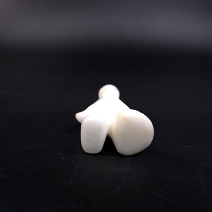 Vintage Milk Glass Man With Poncho & Beard Figurine