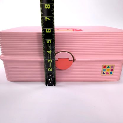 Vintage Caboodles Large Case Cosmetic Makeup Jewelry Box Pink 2425