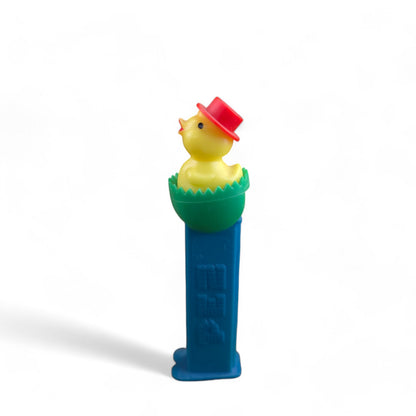 PEZ Easter Chick In Egg Footed Candy Dispenser 1999 Retired Blue