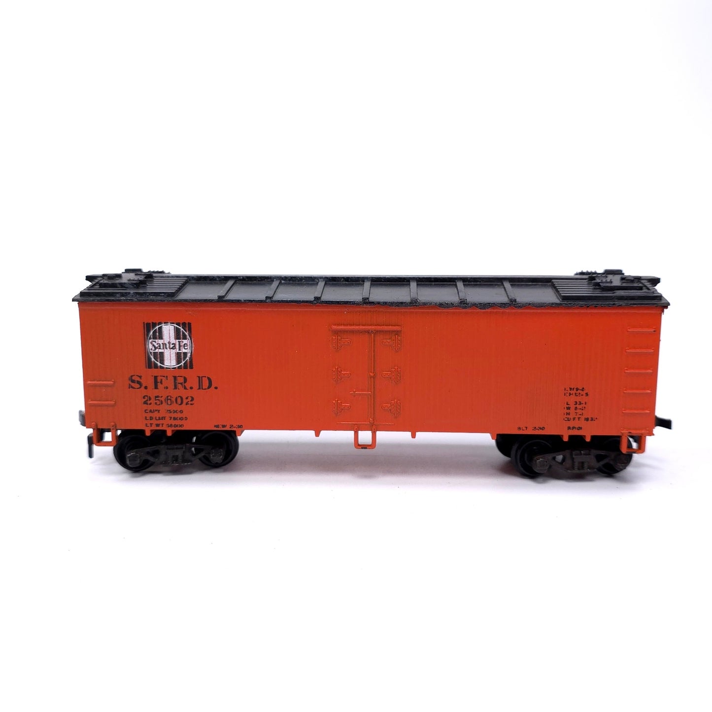 Varney HO Scale 2510 S.F.R.D. Model Train Box Freight Car