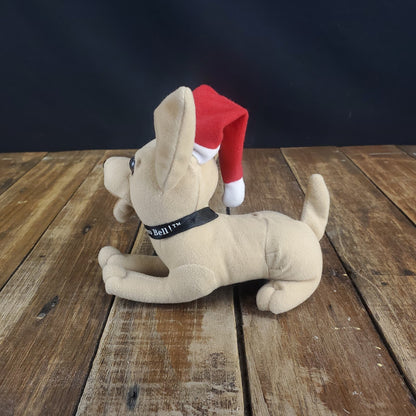 Vintage Taco Bell Chihuahua Dog Plush Christmas Hat "Feliz Navidad Amigos"Tested