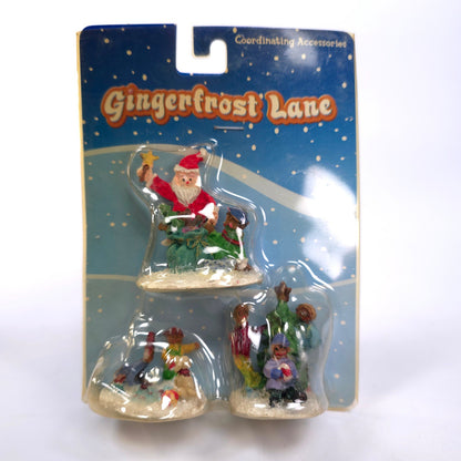 Sealed Gingerfrost Lane Gingerbread Village People Santa Claus Tree Dog Presents