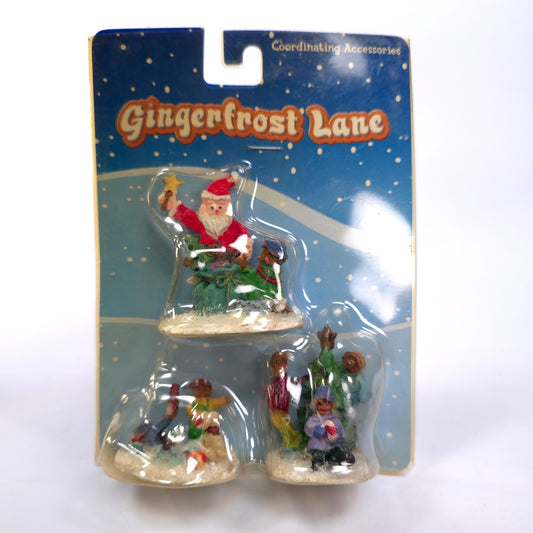 Sealed Gingerfrost Lane Gingerbread Village People Santa Claus Tree Dog Presents