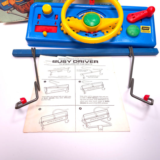 Vintage Kohner Musical Busy Driver #807 Stroller Car Seat Wheel