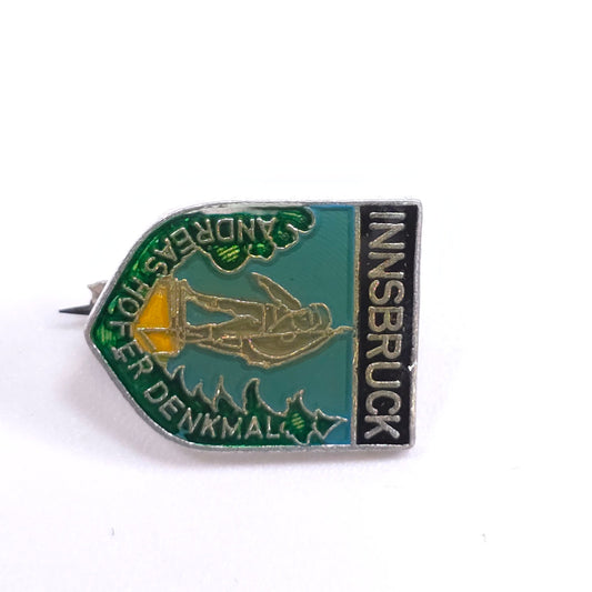 Vintage Innsbruck Andreas Hofer Denkmal Enamel Pinback Pin