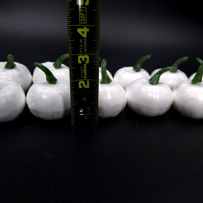 Lot of 12 White Plastic Pumpkin Fall Home Decor