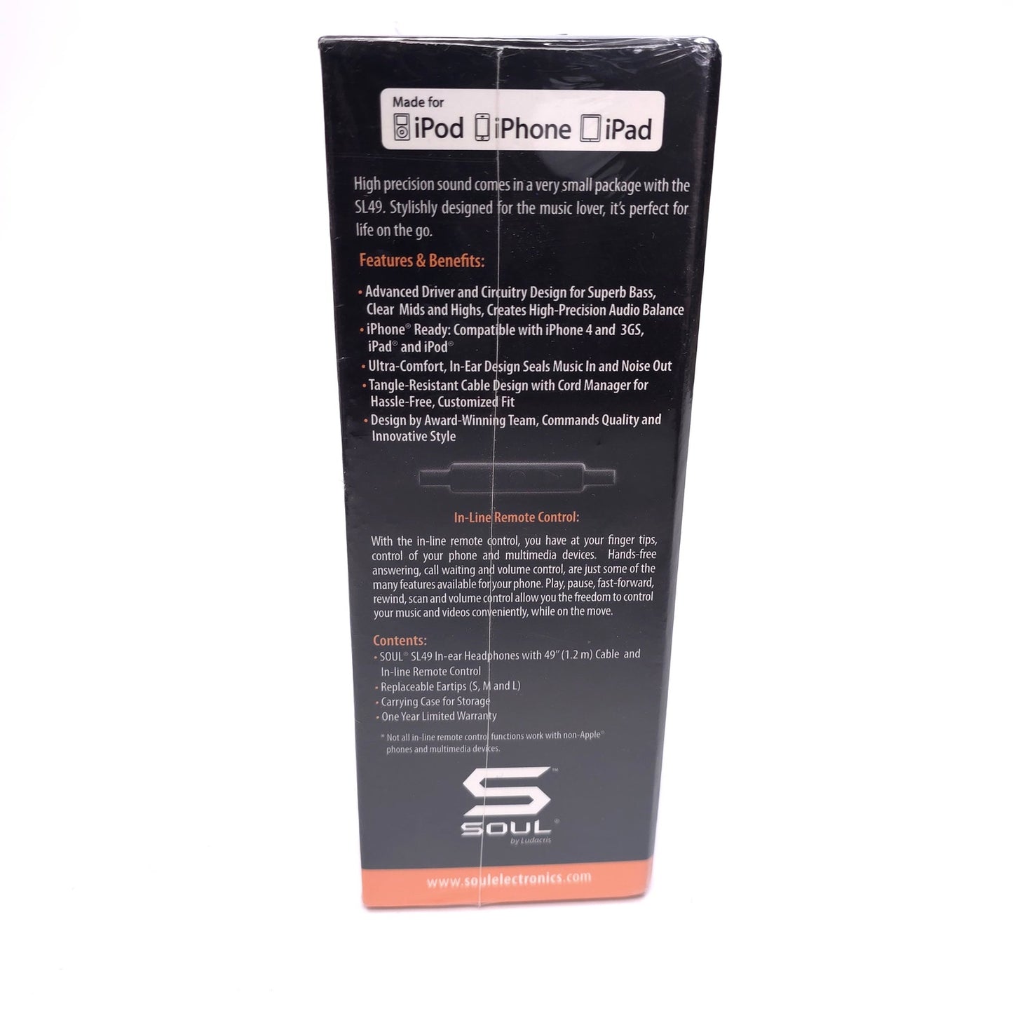 Sealed Soul by Ludacris Ultra Dynamic In-Ear Headphones SL49