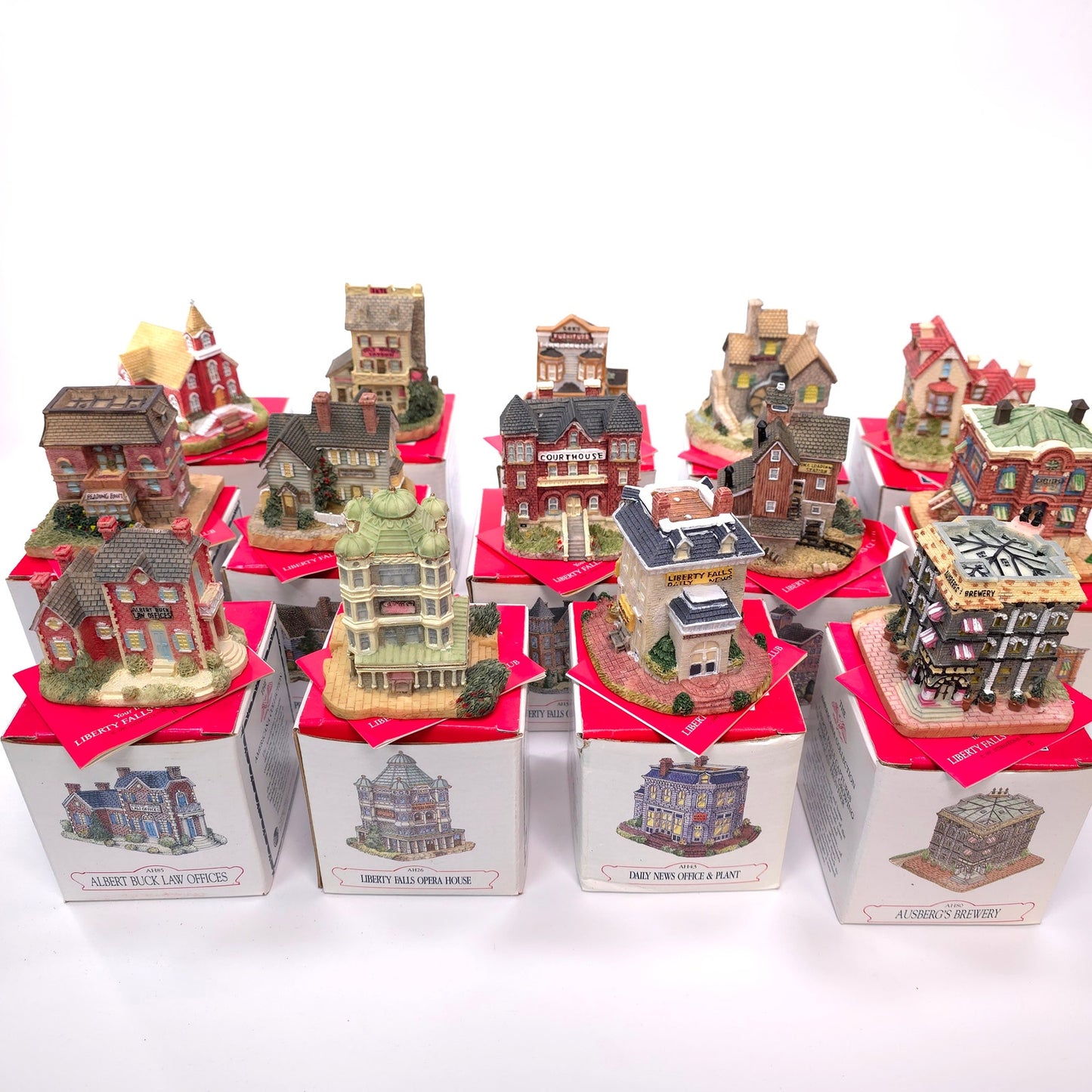 Lot of 4 Liberty Falls The American Collection Village House Figurine