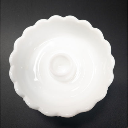 Vintage Fenton Milk Glass Hobnail Taper Candle Holder