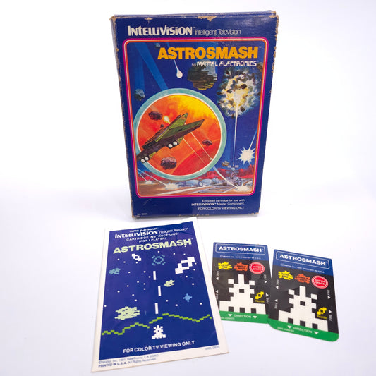 Mattel Intellivision Astrosmash Video Game With Box and Inserts