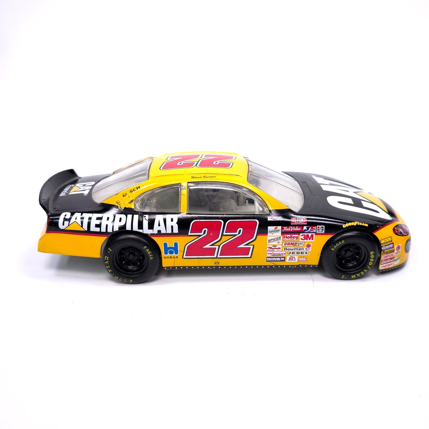 Vintage 2000 Hotwheels Mattel 1/24 Scale Nascar Caterpillar #22 Diecast Car