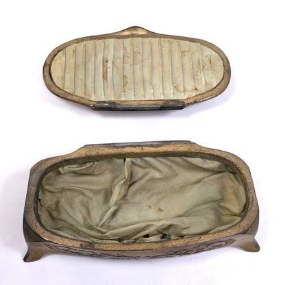 Antique K & Co Bronze Jewelry Trinket Box Detroit Michigan Post Office