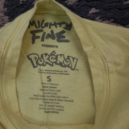 Pikachu Pokemon Shirt Size Small Teen Yellow