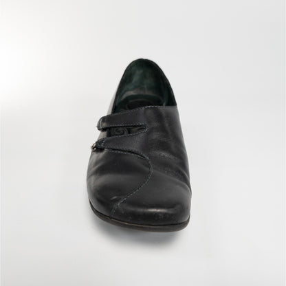 Clarks Leather Wedge Heel Business Casual Loafer Women's Size 8M