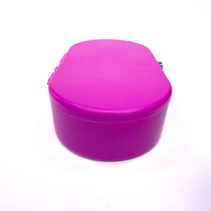 Vintage Caboodles Medium Cosmetic Makeup Jewelry Trinket Box w/ Mirror Purple