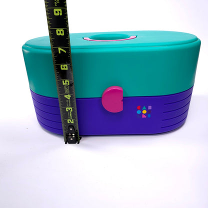 Caboodles Medium Cosmetic Makeup Jewelry Box w/ Mirror Purple Teal Pink 2640