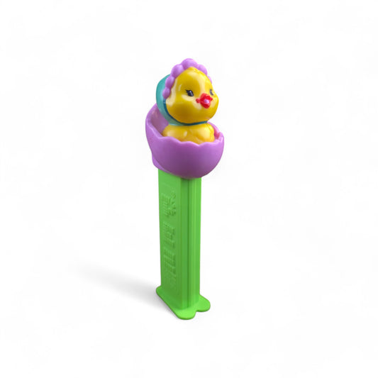 PEZ Easter Chick In Egg Shell Footed Candy Dispenser 2005 Green