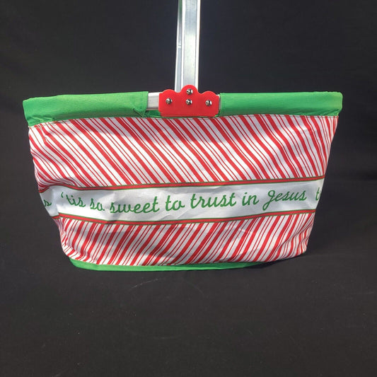 Holiday Canvas & Metal Collapsible Basket - Versatile and Decorative