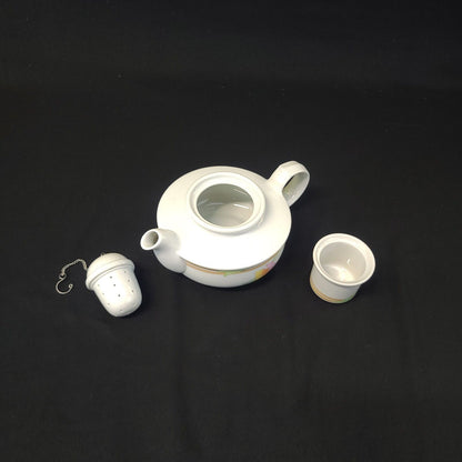 Vintage The Toscany Collection Tea Pot And Cup Matching Set Tulip Pattern Japan
