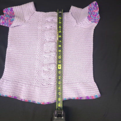 Handmade Cabled Peplum Tee Small - Stylish and Trendy Summer Wear