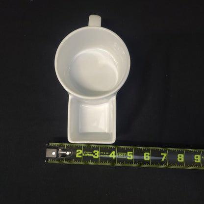 White Ceramic Soup & Cracker Mug Cereal Ice Cream Snack Cup Versatile Unique