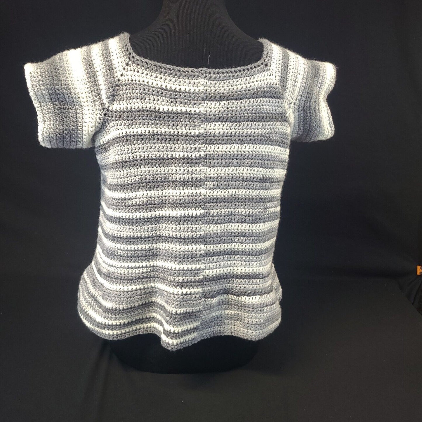 Handmade Cabled Peplum Tee Medium - Stylish and Trendy Summer Wear