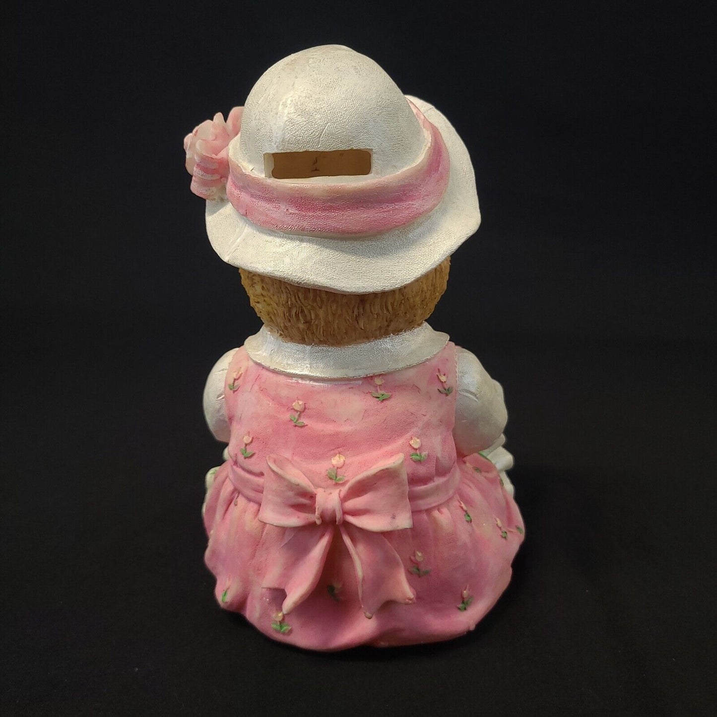 Vintage Girl Teddy Bear Holding Teddy Bear Toy Figurine Bank - Collectible, Rare