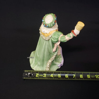 Vintage 1988 Enesco Lord of Misrule Santa Musical Figurine - Deck The Halls