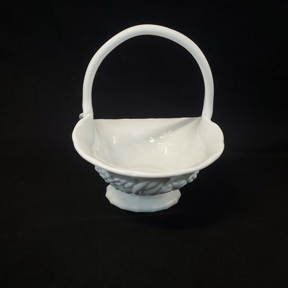 Large Ivory Porcelain Fruit Basket - Decorative Collectible