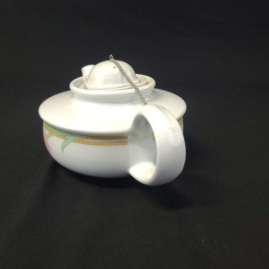 Vintage The Toscany Collection Tea Pot And Cup Matching Set Tulip Pattern Japan