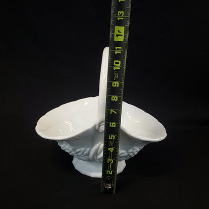 Large Ivory Porcelain Fruit Basket - Decorative Collectible