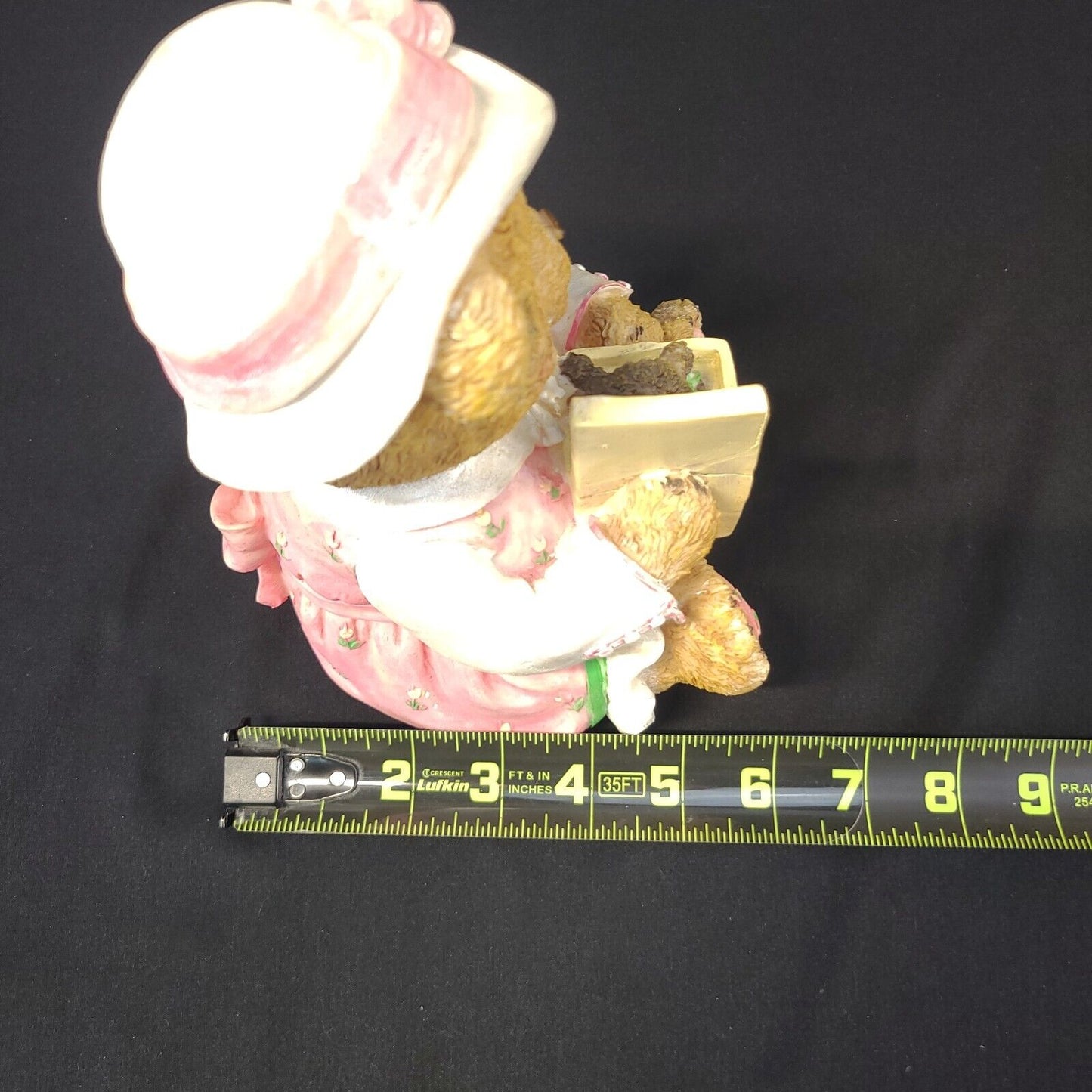 Vintage Girl Teddy Bear Holding Teddy Bear Toy Figurine Bank - Collectible, Rare